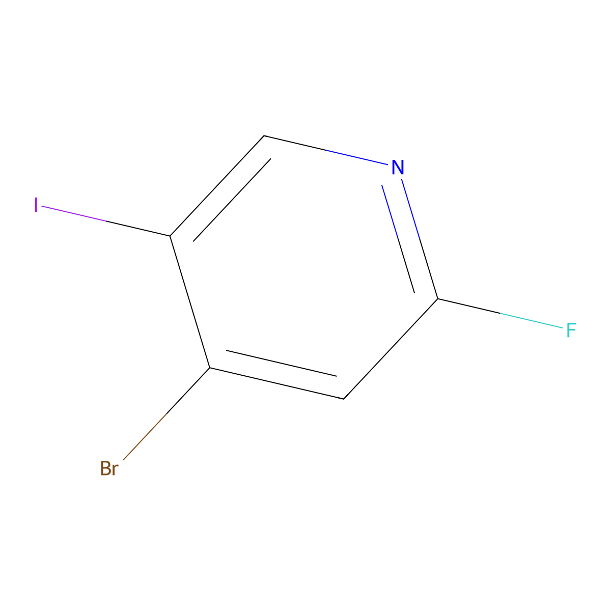 4-Bromo-2-fluoro-5-iodopyridine molecular structure, CAS 1807119-09-0