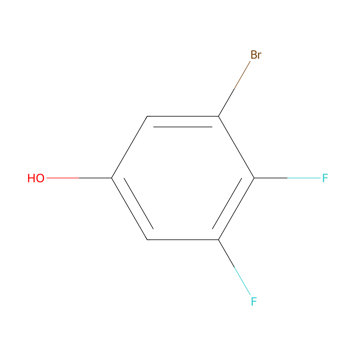 3-Bromo-4,5-difluorophenol molecular structure, CAS 1807120-34-8