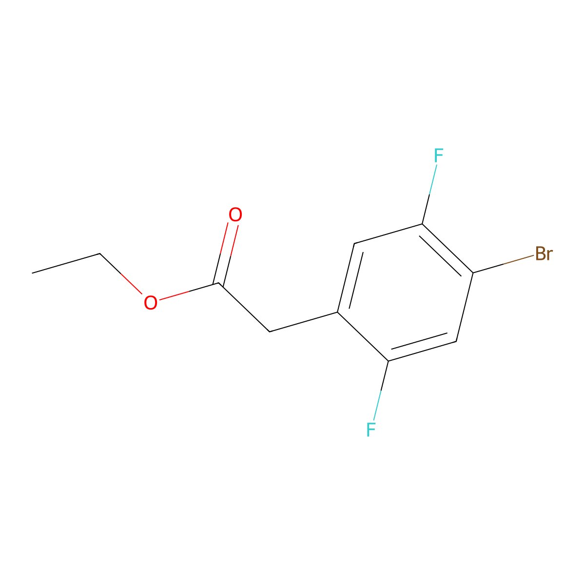 Ethyl 2-(4-bromo-2,5-difluorophenyl)acetate molecular structure, CAS 1807120-48-4