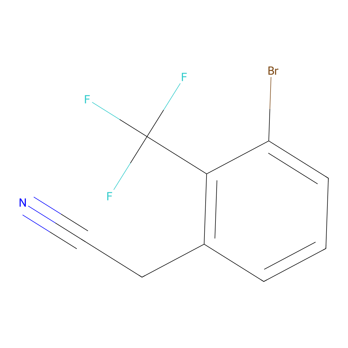 2-(3-Bromo-2-(trifluoromethyl)phenyl)acetonitrile molecular structure, CAS 1807121-68-1