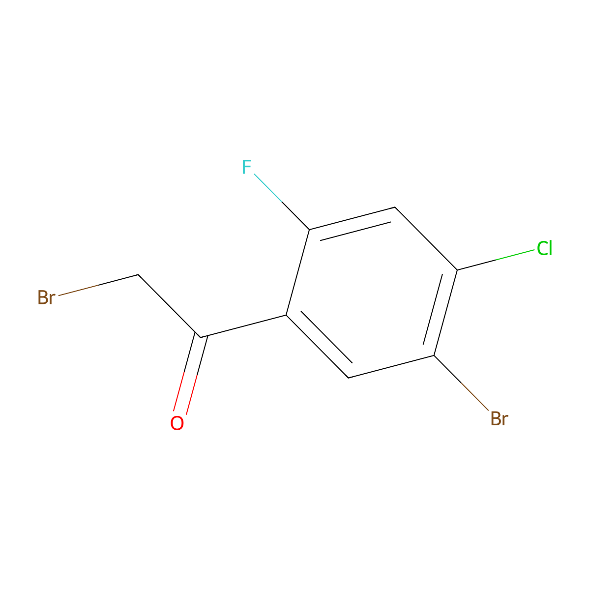 5'-Bromo-4'-chloro-2'-fluorophenacyl bromide molecular structure, CAS 1807121-82-9