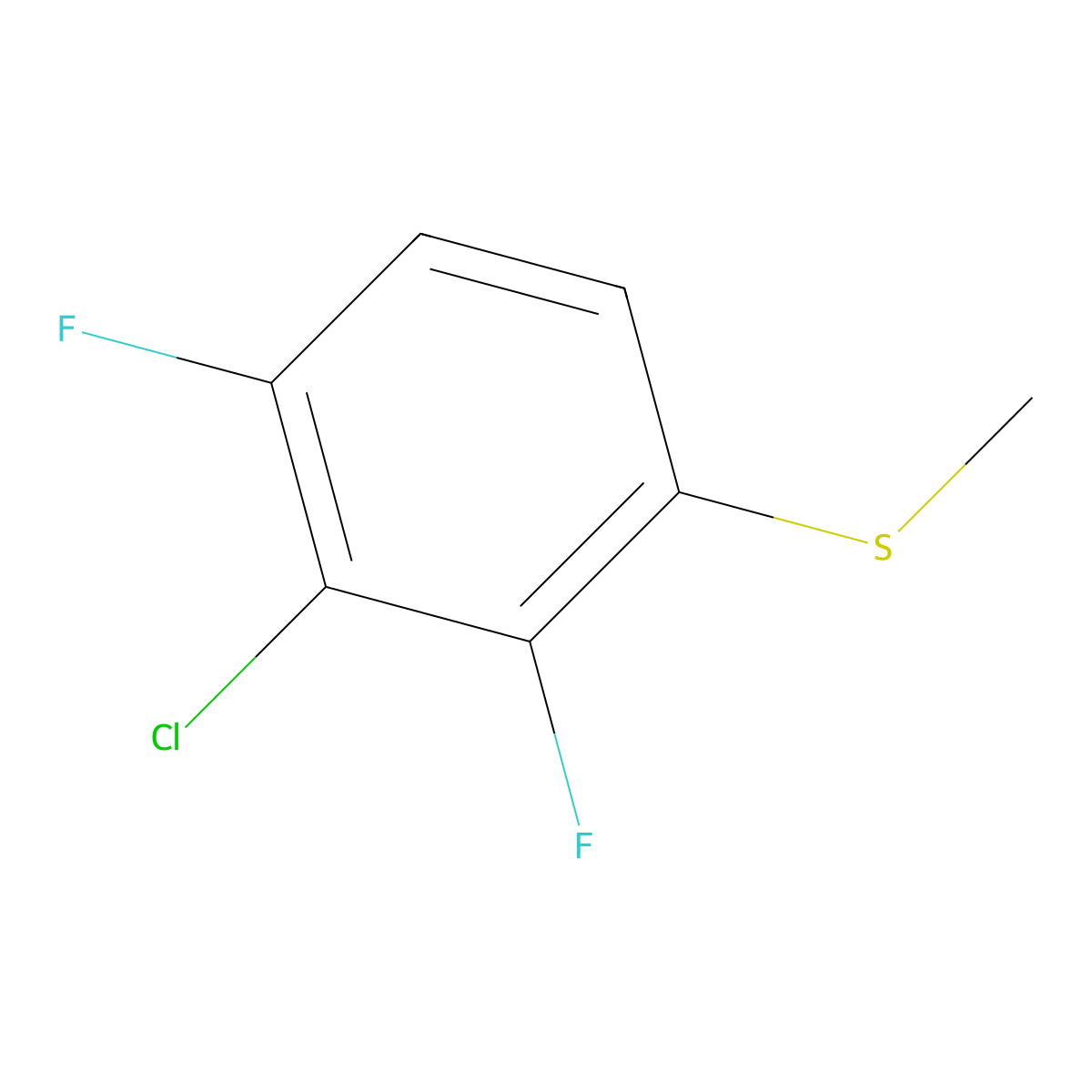 (3-Chloro-2,4-difluorophenyl)(methyl)sulfane molecular structure, CAS 1807122-65-1
