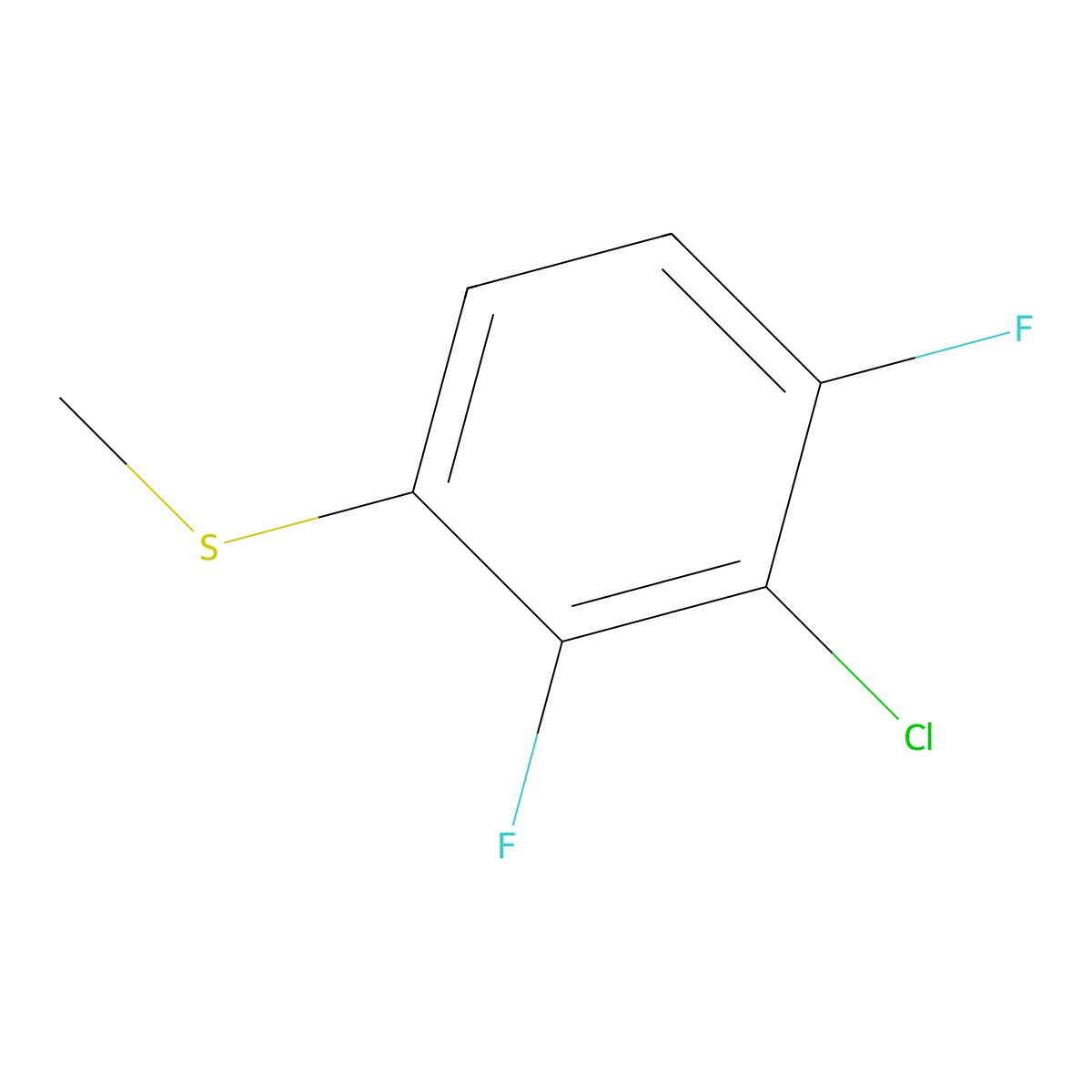 (3-Chloro-2,4-difluorophenyl)(methyl)sulfane molecular structure, CAS 1807122-65-1