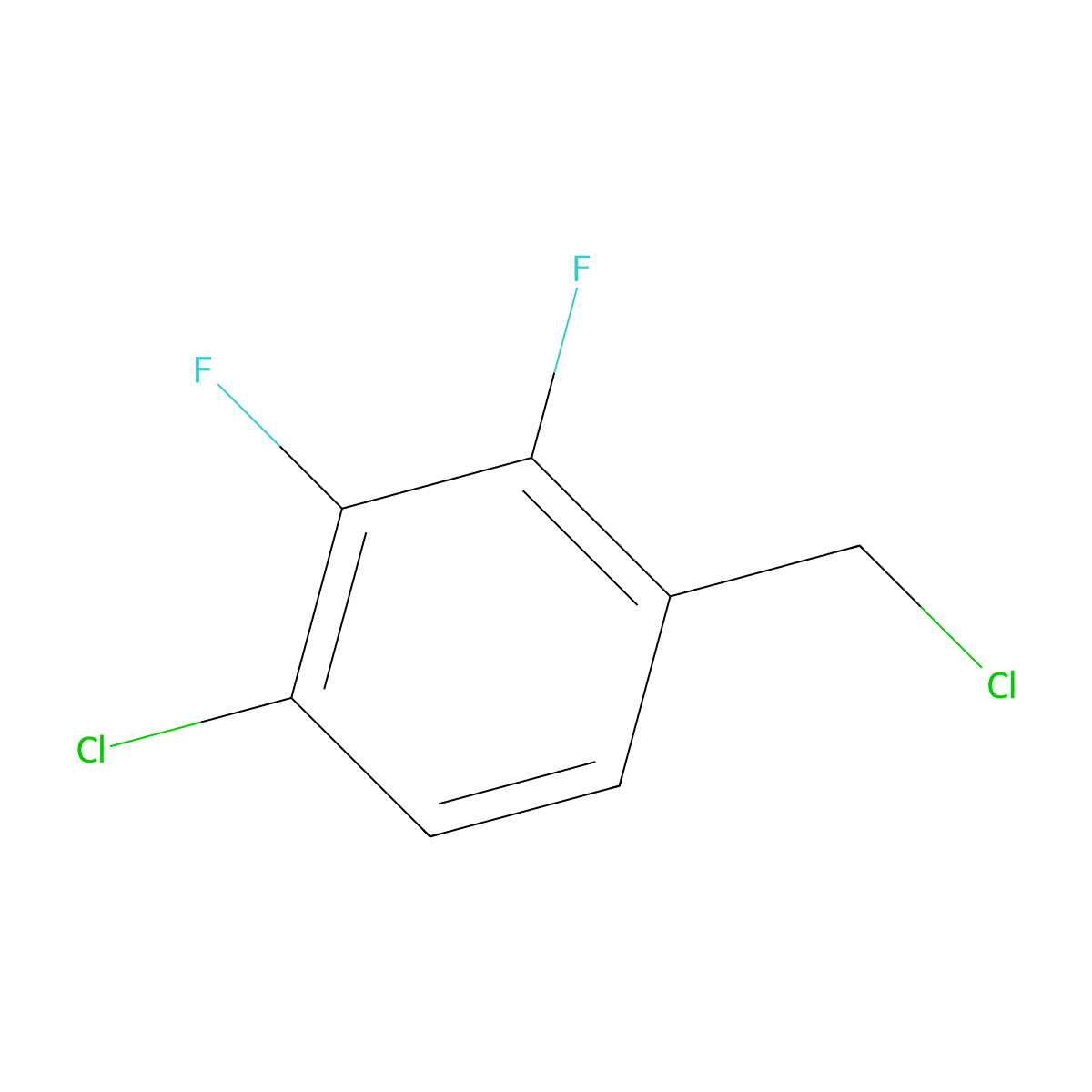 1-Chloro-4-(chloromethyl)-2,3-difluorobenzene molecular structure, CAS 1807133-11-4