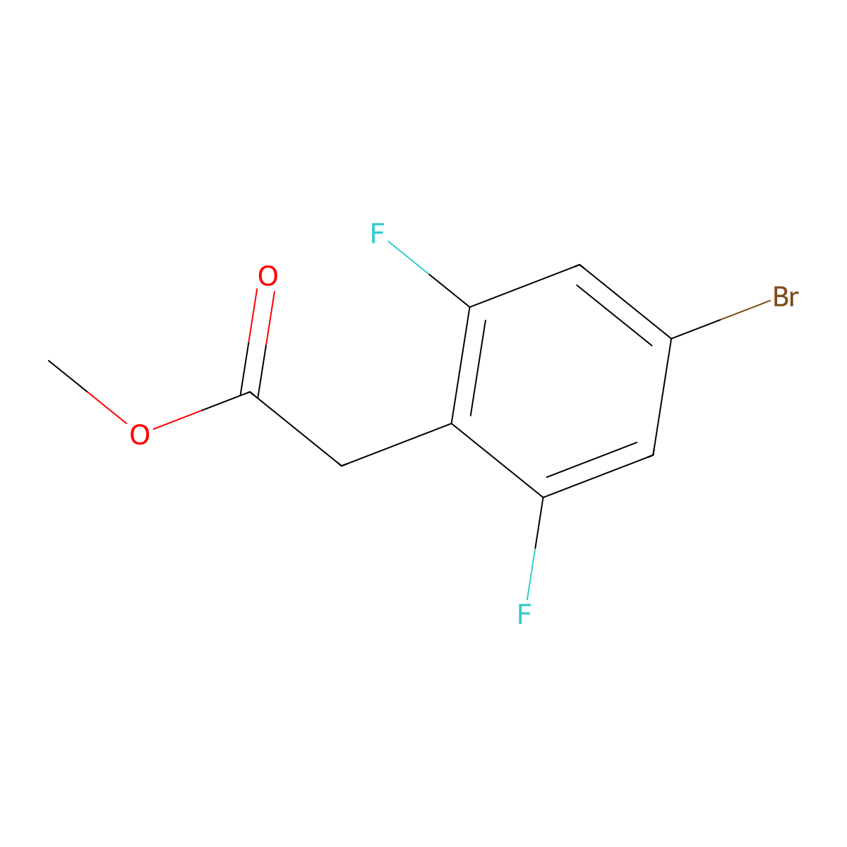 Methyl 2-(4-bromo-2,6-difluorophenyl)acetate molecular structure, CAS 1807134-97-9