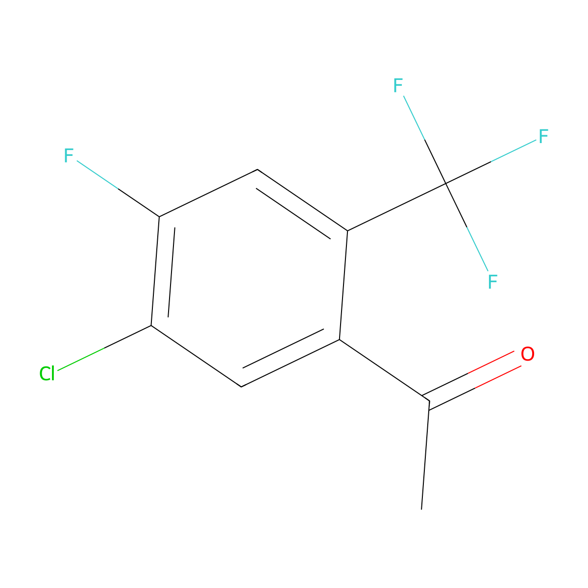 1-[5-Chloro-4-fluoro-2-(trifluoromethyl)phenyl]ethanone molecular structure, CAS 1807134-98-0