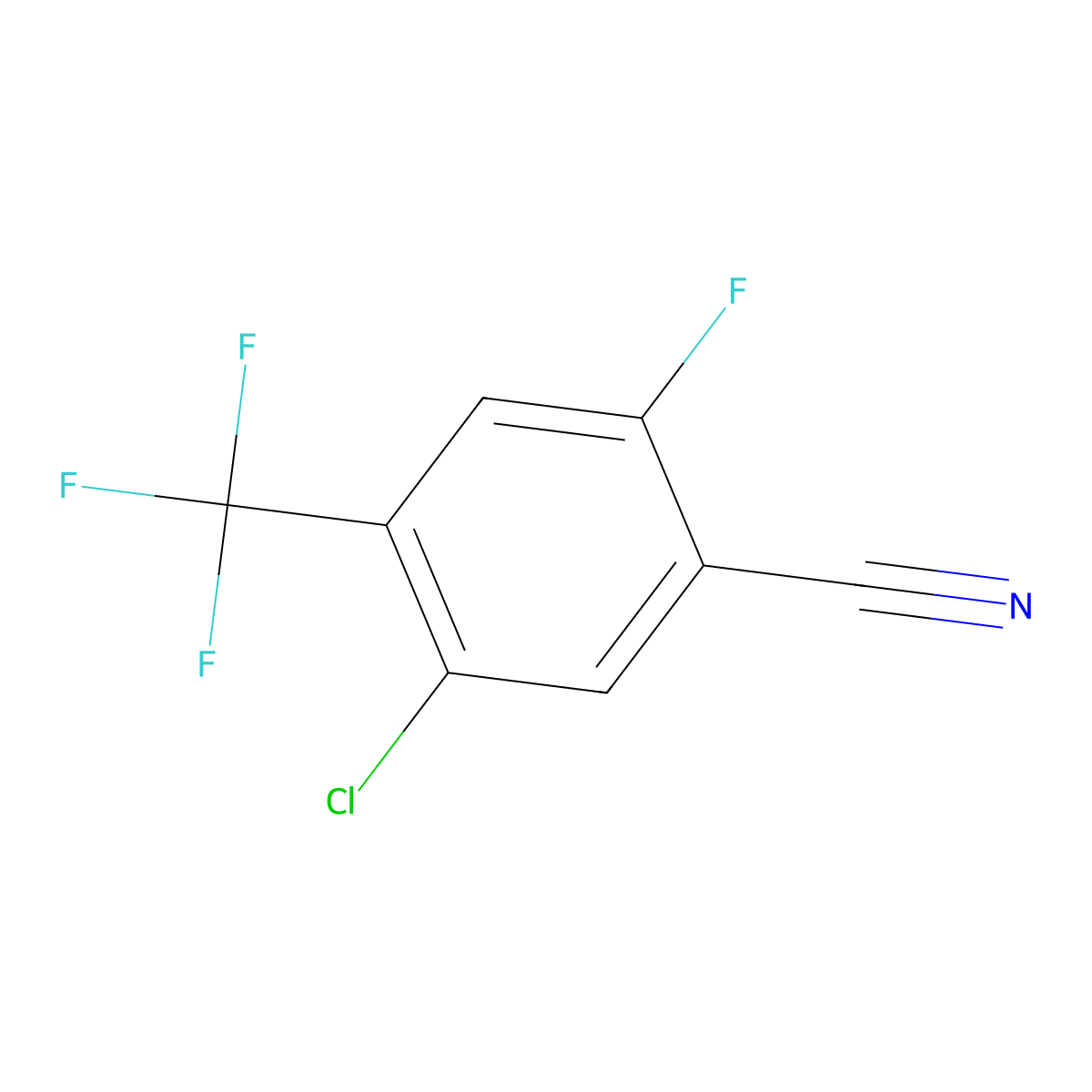 5-Chloro-2-fluoro-4-(trifluoromethyl)benzonitrile molecular structure, CAS 1807135-39-2