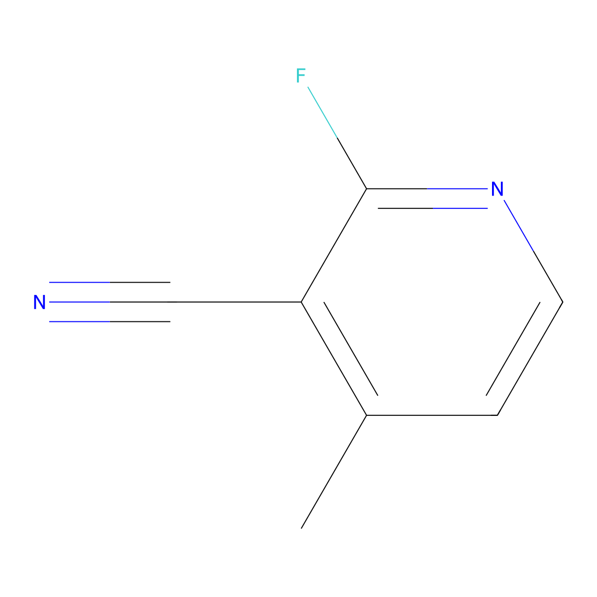 2-Fluoro-4-methylnicotinonitrile molecular structure, CAS 1807136-76-0