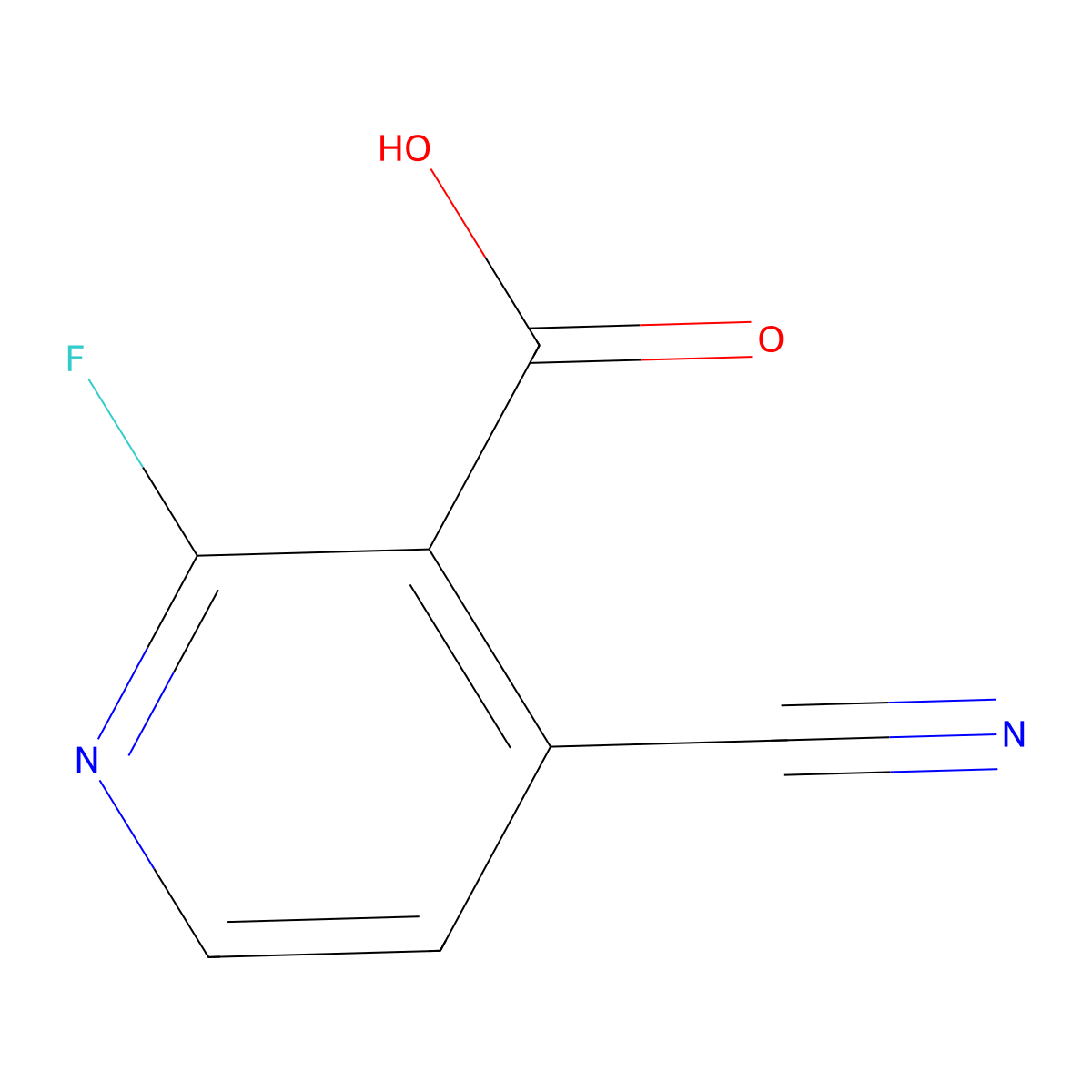 4-Cyano-2-fluoronicotinic acid molecular structure, CAS 1807137-96-7