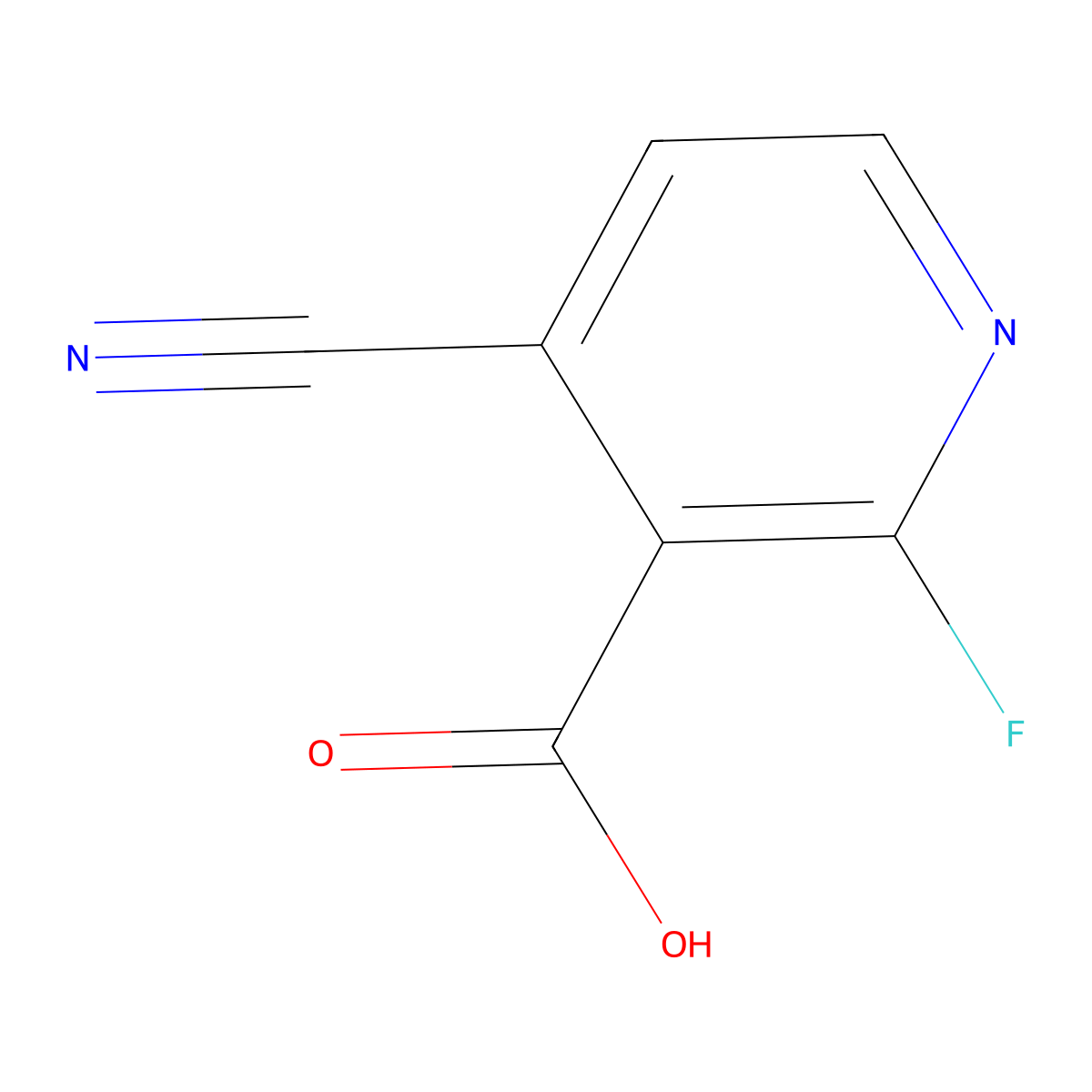 4-Cyano-2-fluoronicotinic acid molecular structure, CAS 1807137-96-7
