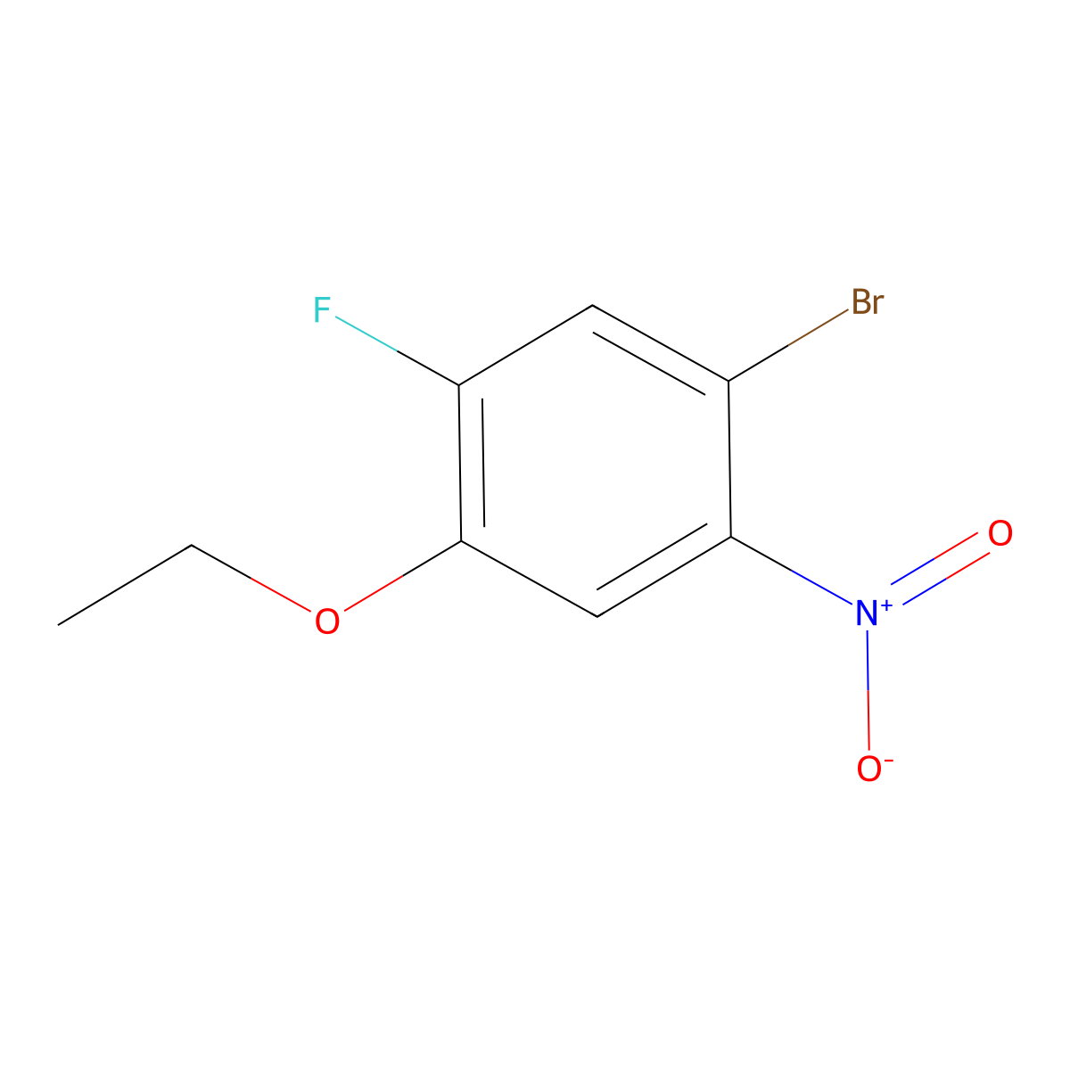 1-Bromo-4-ethoxy-5-fluoro-2-nitrobenzene molecular structure, CAS 1807139-22-5