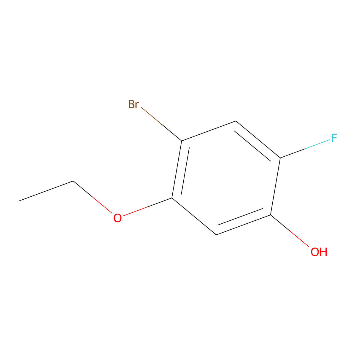 4-Bromo-5-ethoxy-2-fluorophenol molecular structure, CAS 1807139-66-7