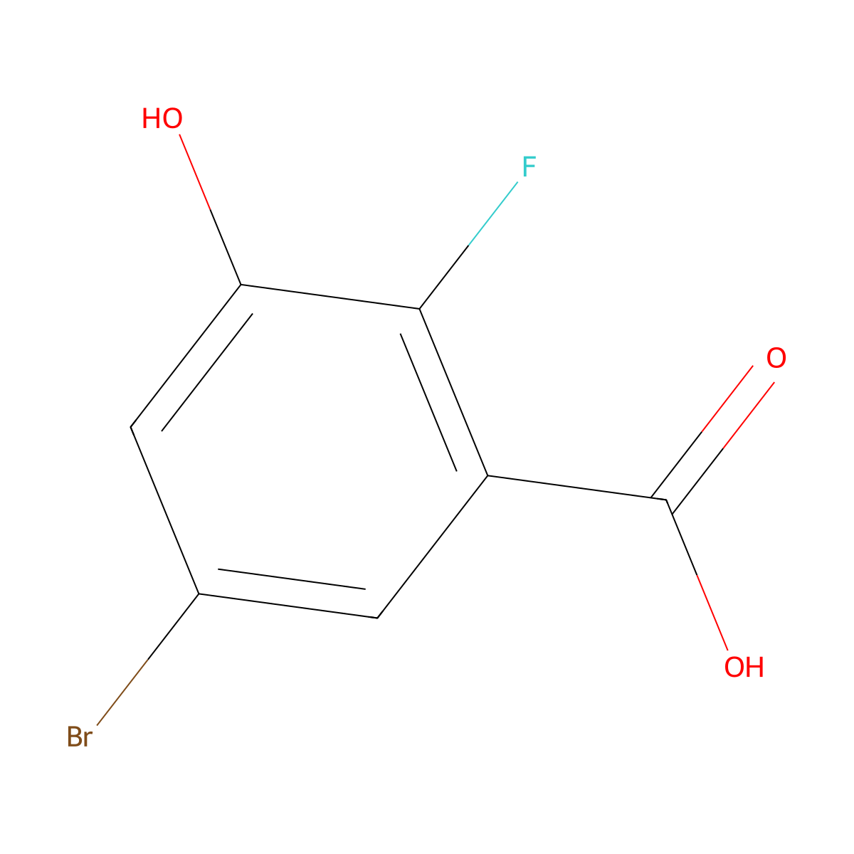 5-Bromo-2-fluoro-3-hydroxybenzoic acid molecular structure, CAS 1807144-55-3