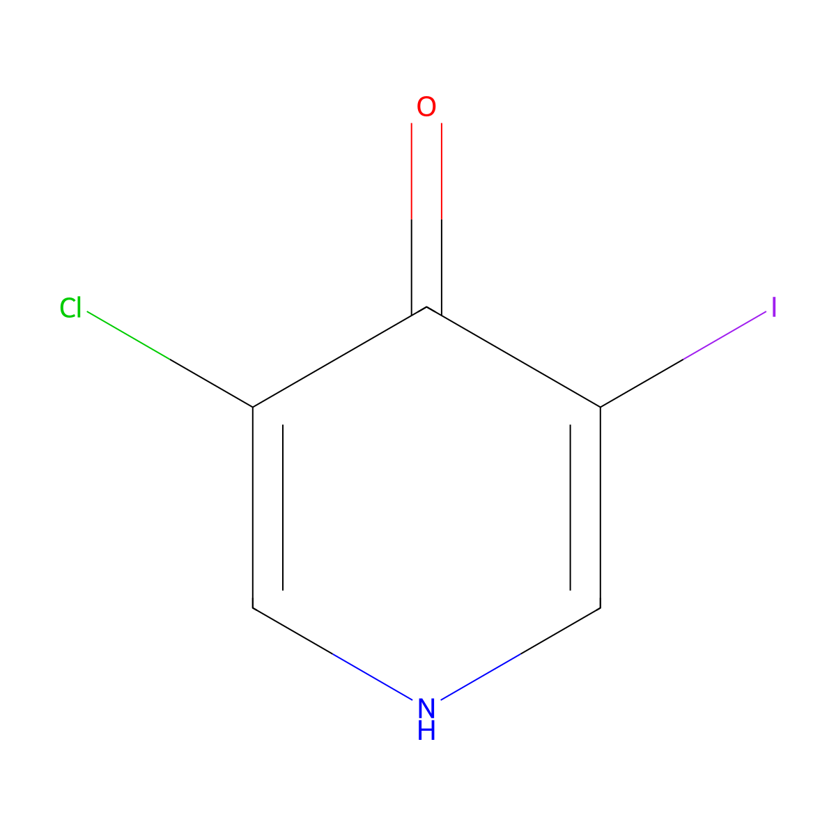 3-Chloro-5-iodopyridin-4-ol molecular structure, CAS 1807146-55-9