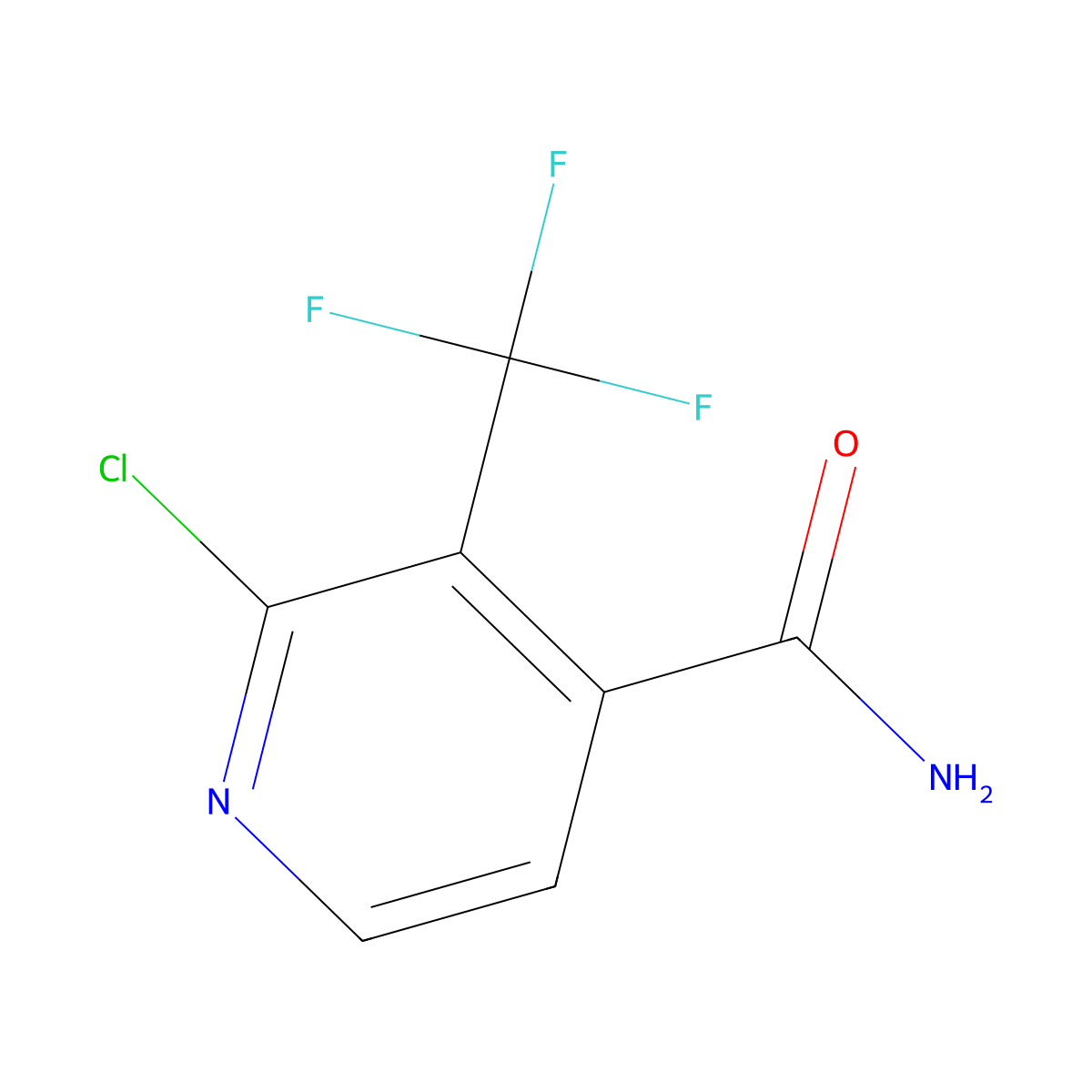 2-Chloro-3-(trifluoromethyl)isonicotinamide molecular structure, CAS 1807146-62-8