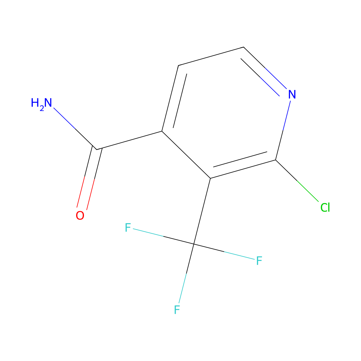 2-Chloro-3-(trifluoromethyl)isonicotinamide molecular structure, CAS 1807146-62-8