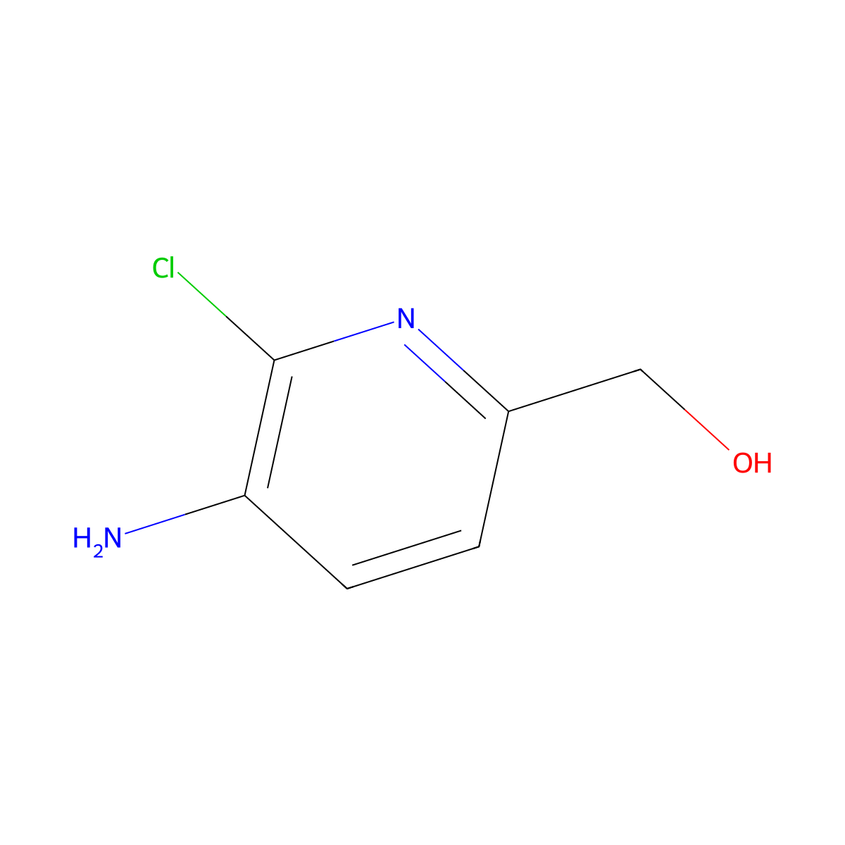 (5-Amino-6-chloropyridin-2-yl)methanol molecular structure, CAS 1807148-38-4