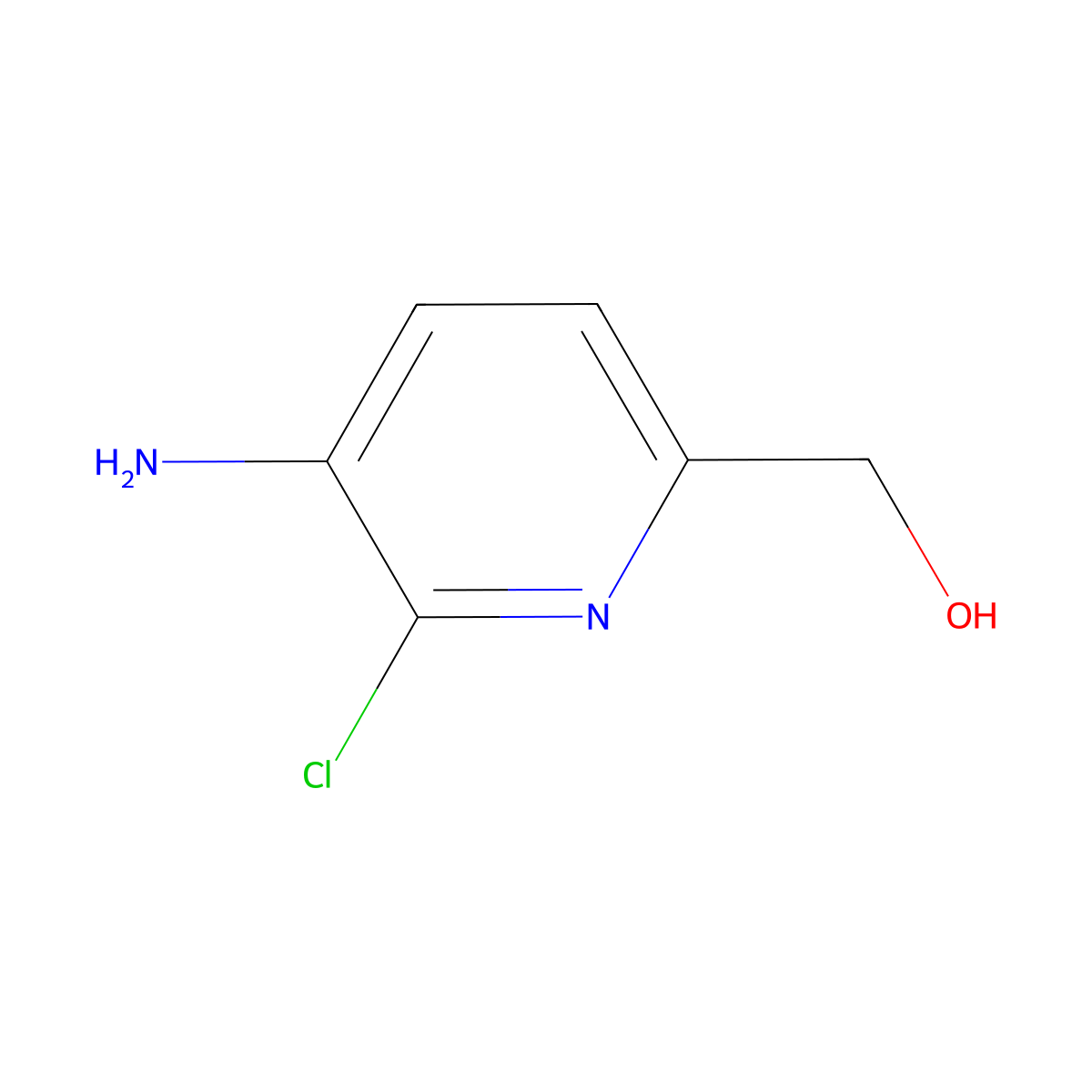 (5-Amino-6-chloropyridin-2-yl)methanol molecular structure, CAS 1807148-38-4