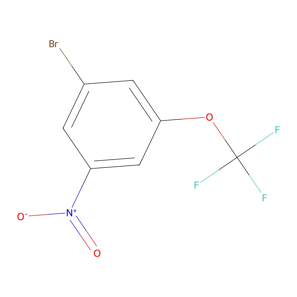 1-Bromo-3-nitro-5-(trifluoromethoxy)benzene molecular structure, CAS 1807151-57-0