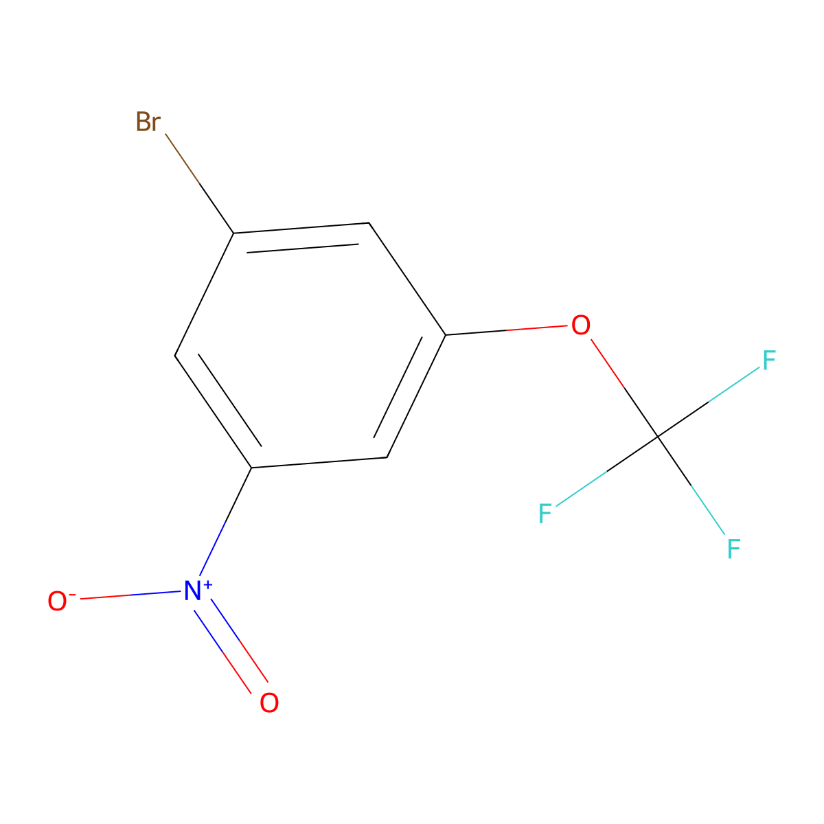 1-Bromo-3-nitro-5-(trifluoromethoxy)benzene molecular structure, CAS 1807151-57-0