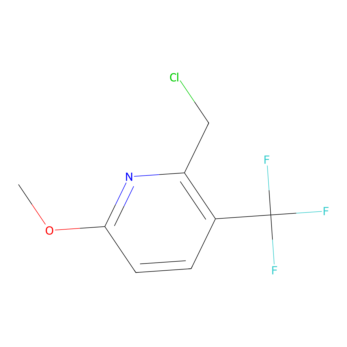 2-(Chloromethyl)-6-methoxy-3-(trifluoromethyl)pyridine molecular structure, CAS 1807153-07-6
