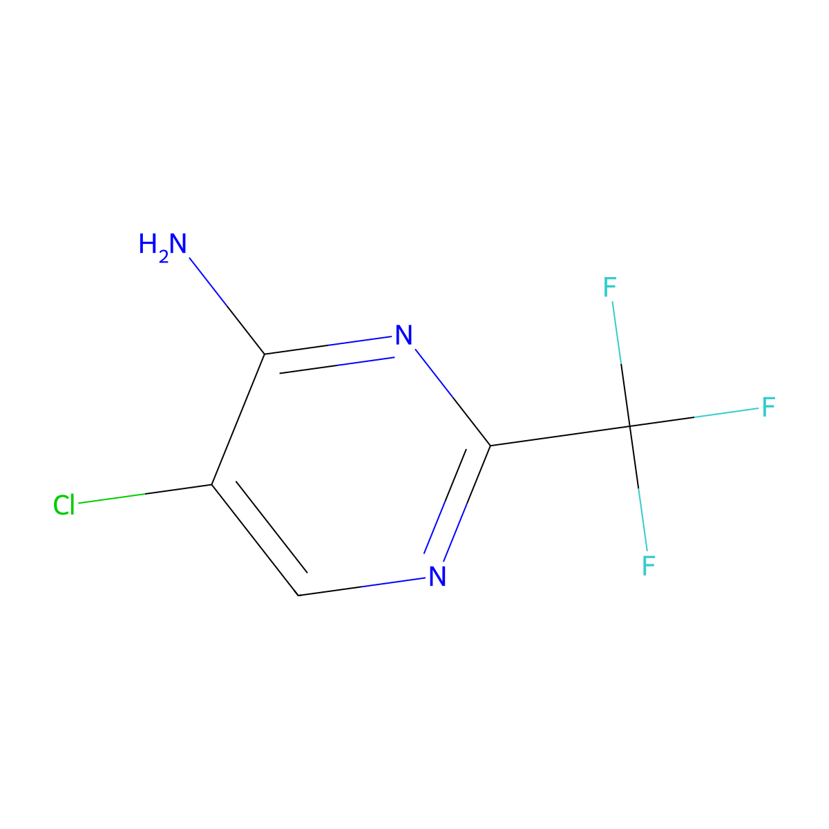 5-Chloro-2-(trifluoromethyl)pyrimidin-4-amine molecular structure, CAS 1807155-80-1