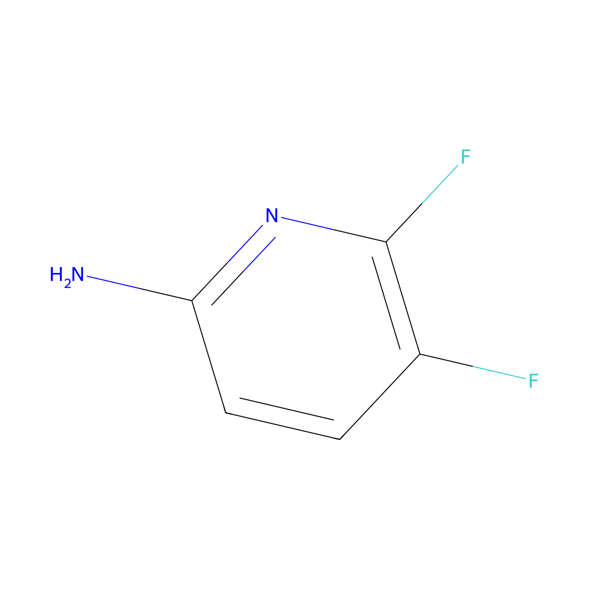 5,6-Difluoropyridin-2-amine molecular structure, CAS 1807159-28-9