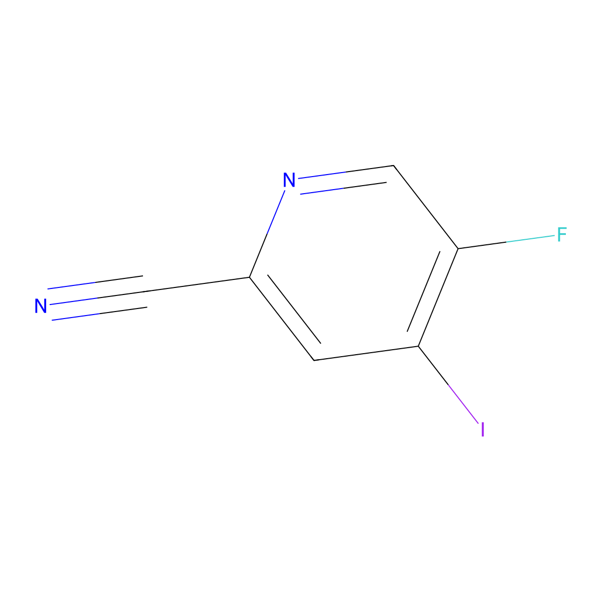 5-Fluoro-4-iodopicolinonitrile molecular structure, CAS 1807159-50-7