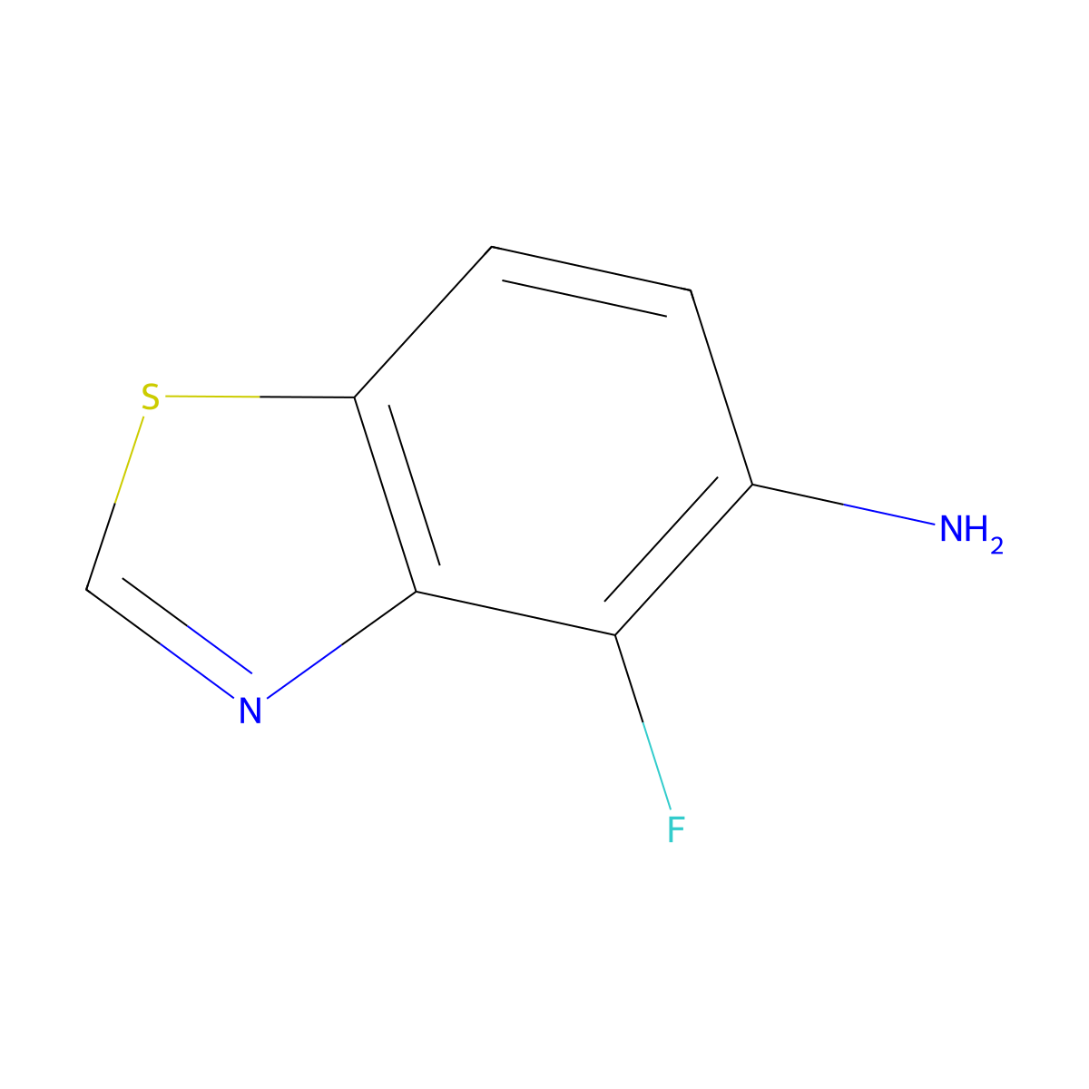 4-Fluorobenzo[d]thiazol-5-amine molecular structure, CAS 1807159-70-1