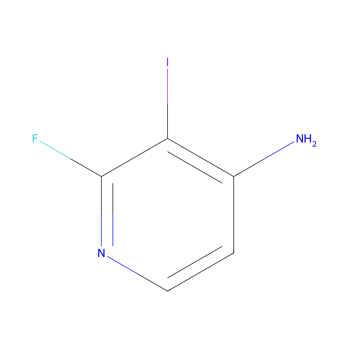 2-Fluoro-3-iodopyridin-4-amine molecular structure, CAS 1807159-94-9