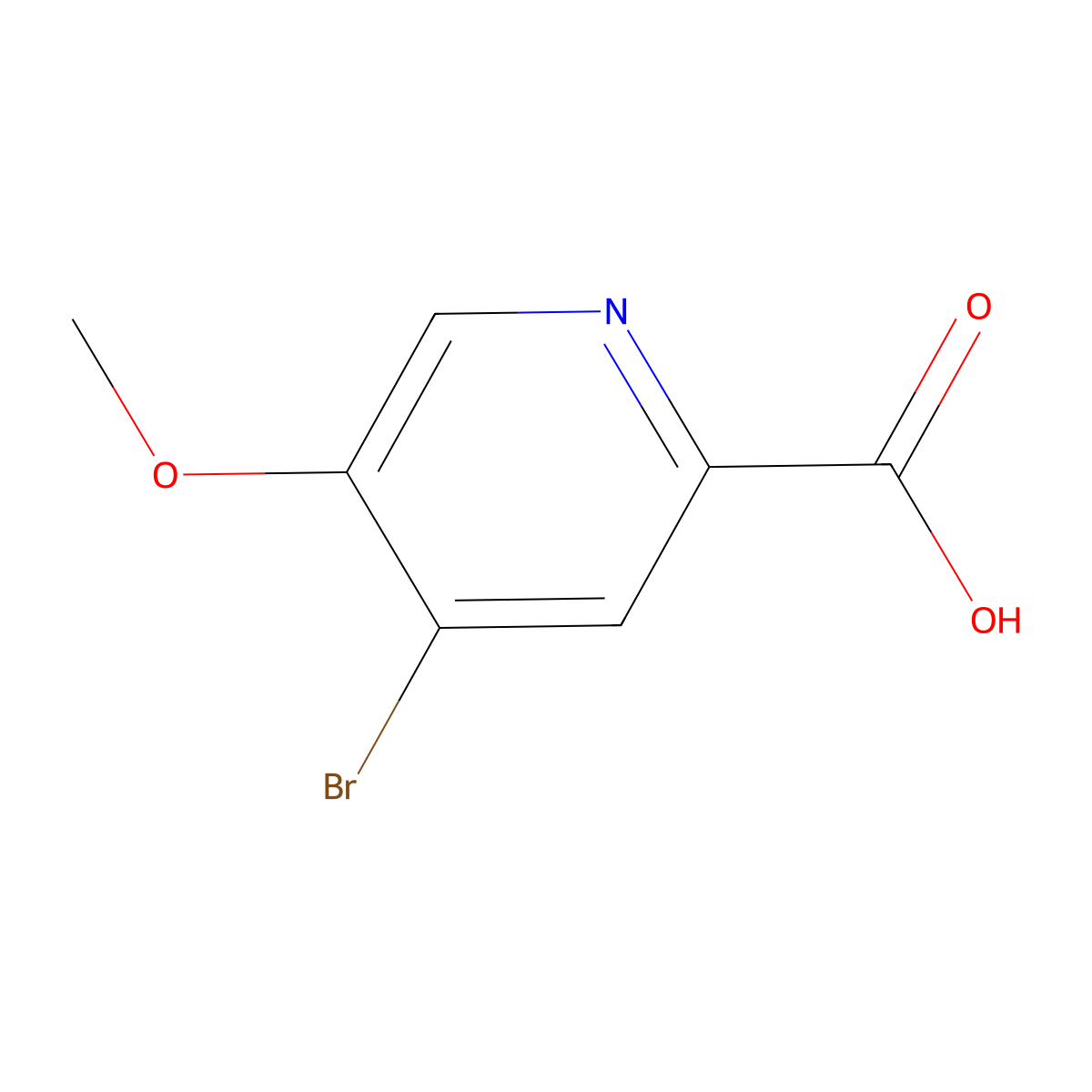 4-Bromo-5-methoxypicolinic acid molecular structure, CAS 1807164-20-0