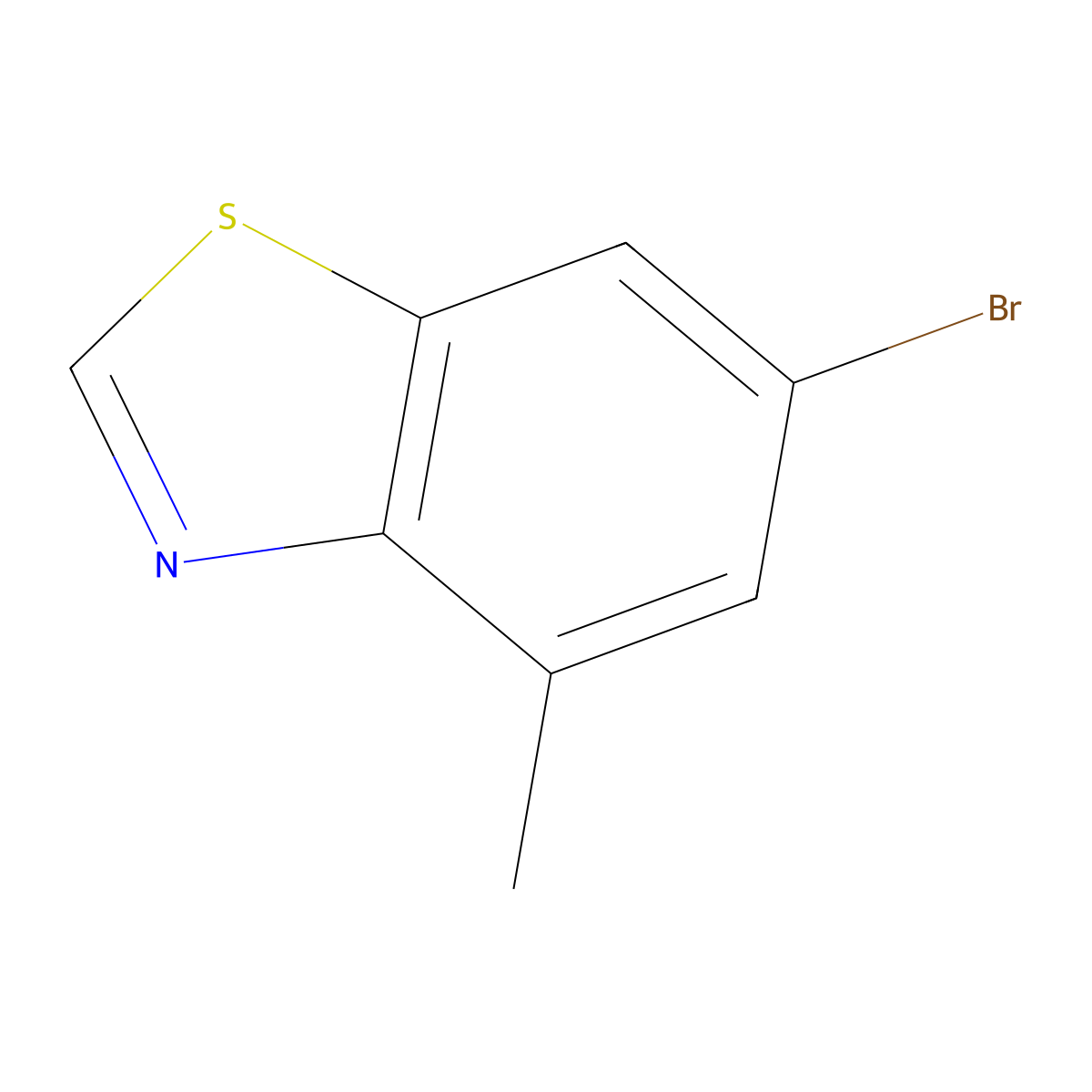 6-Bromo-4-methyl-1,3-benzothiazole molecular structure, CAS 1807164-46-0