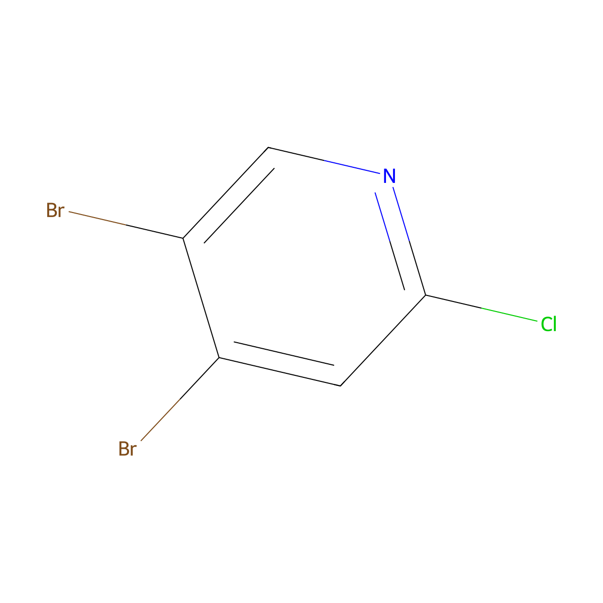 4,5-Dibromo-2-chloropyridine molecular structure, CAS 1807166-31-9