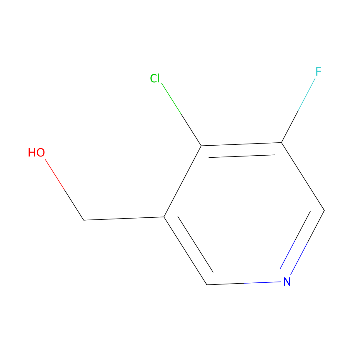 (4-Chloro-5-fluoropyridin-3-yl)methanol molecular structure, CAS 1807166-44-4