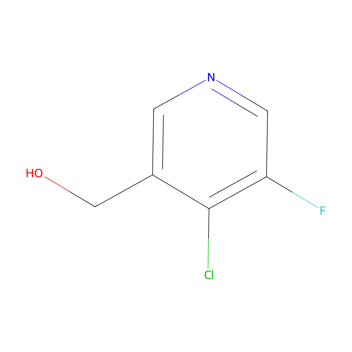 (4-Chloro-5-fluoropyridin-3-yl)methanol molecular structure, CAS 1807166-44-4
