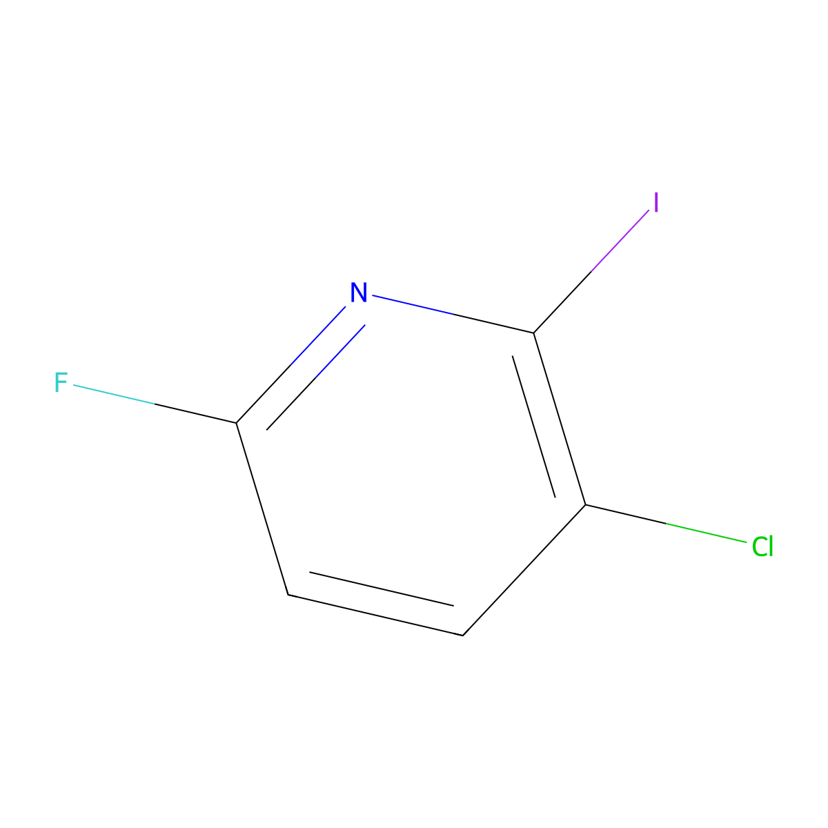 3-Chloro-6-fluoro-2-iodopyridine molecular structure, CAS 1807166-48-8