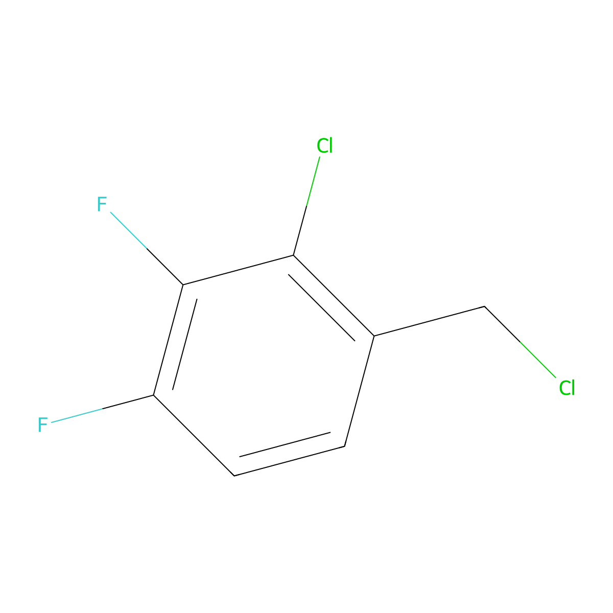 2-Chloro-3,4-difluorobenzyl chloride molecular structure, CAS 1807166-53-5