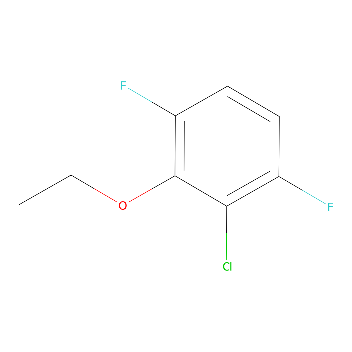 2-Chloro-3-ethoxy-1,4-difluorobenzene molecular structure, CAS 1807166-60-4