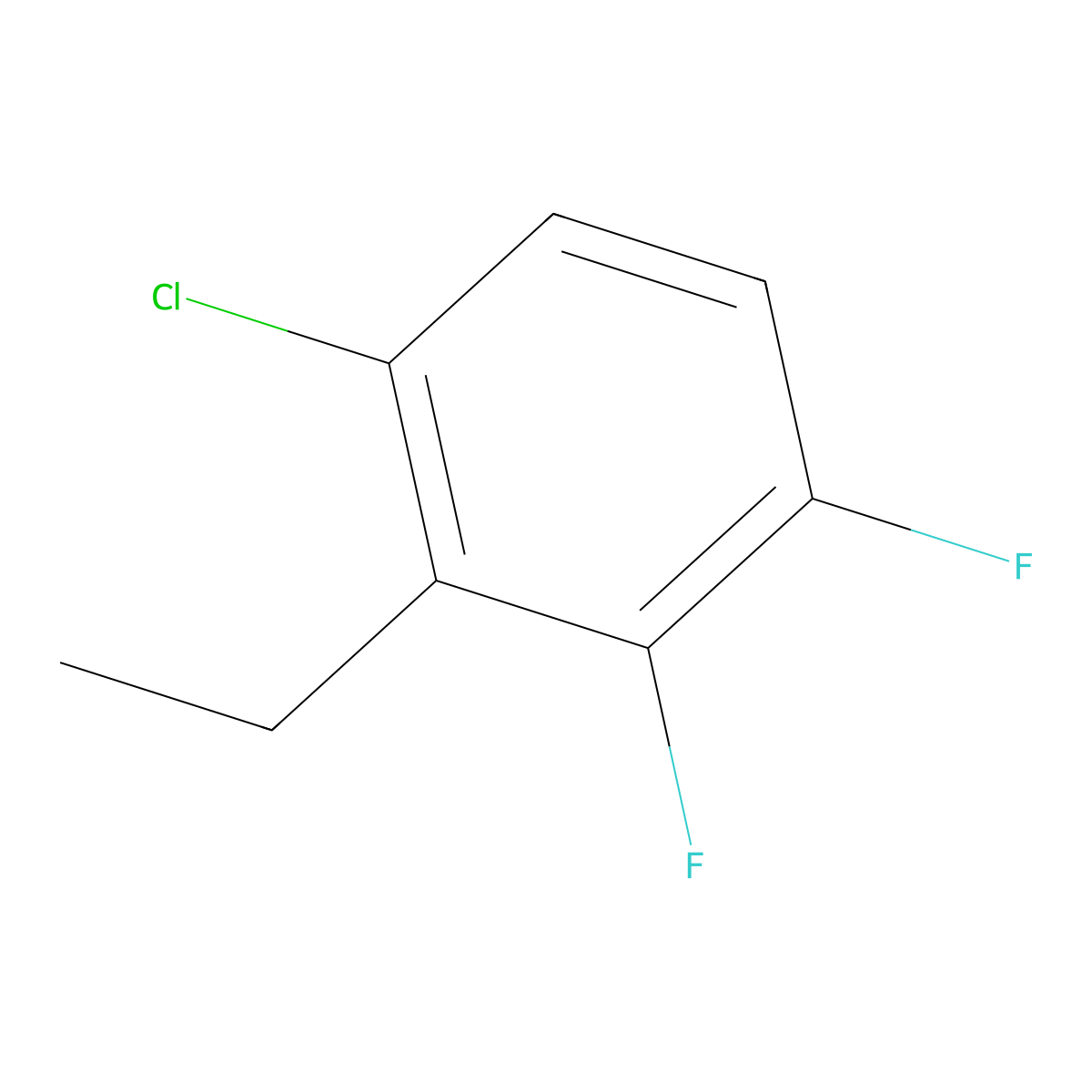 1-Chloro-2-ethyl-3,4-difluorobenzene molecular structure, CAS 1807166-65-9