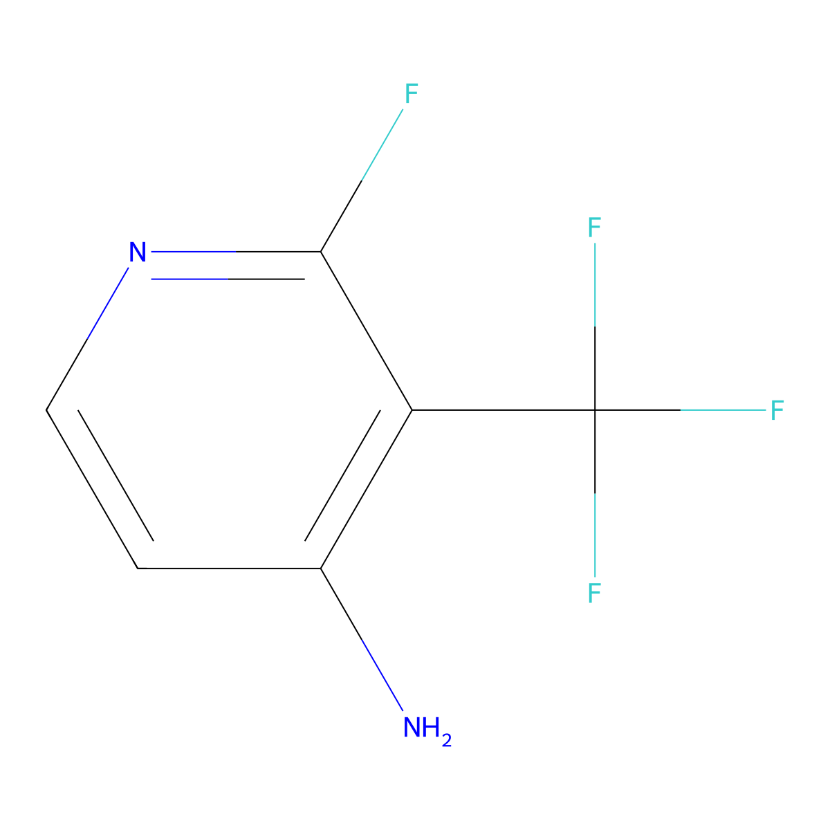 2-Fluoro-3-(trifluoromethyl)pyridin-4-amine molecular structure, CAS 1807167-91-4