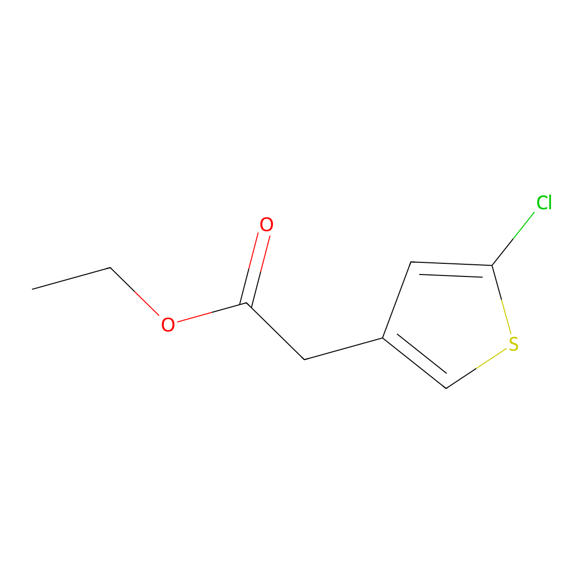 Ethyl 2-(5-chlorothiophen-3-yl)acetate molecular structure, CAS 1807168-30-4