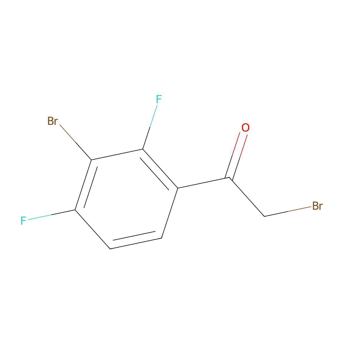 3-Bromo-2,4-difluorophenacyl bromide molecular structure, CAS 1807168-91-7