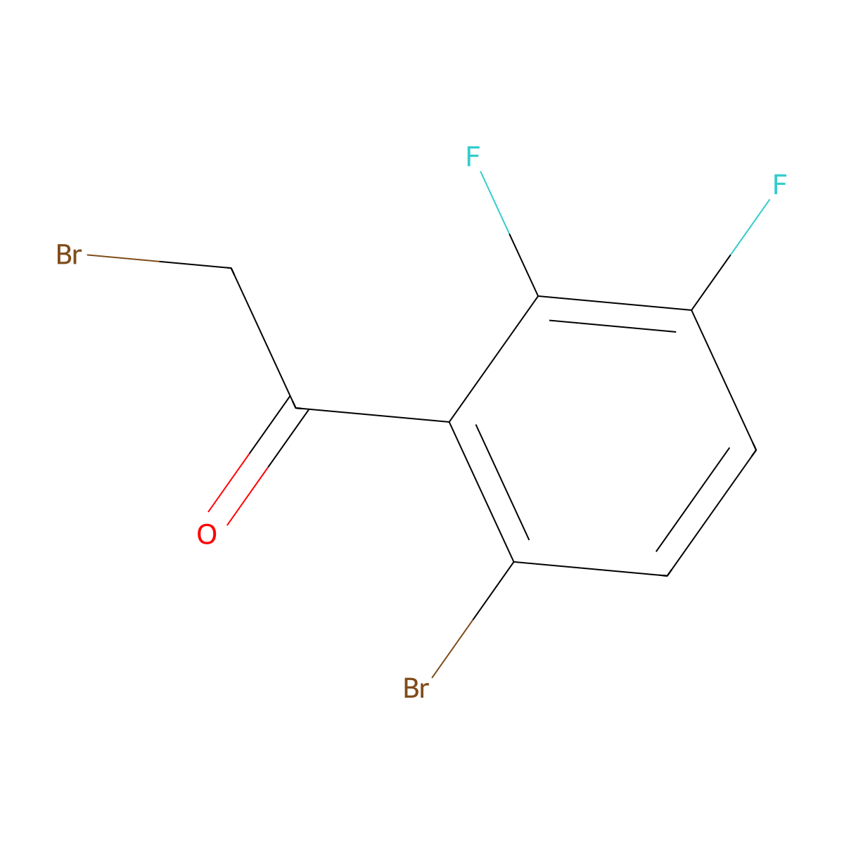 6'-Bromo-2',3'-difluorophenacyl bromide molecular structure, CAS 1807169-00-1