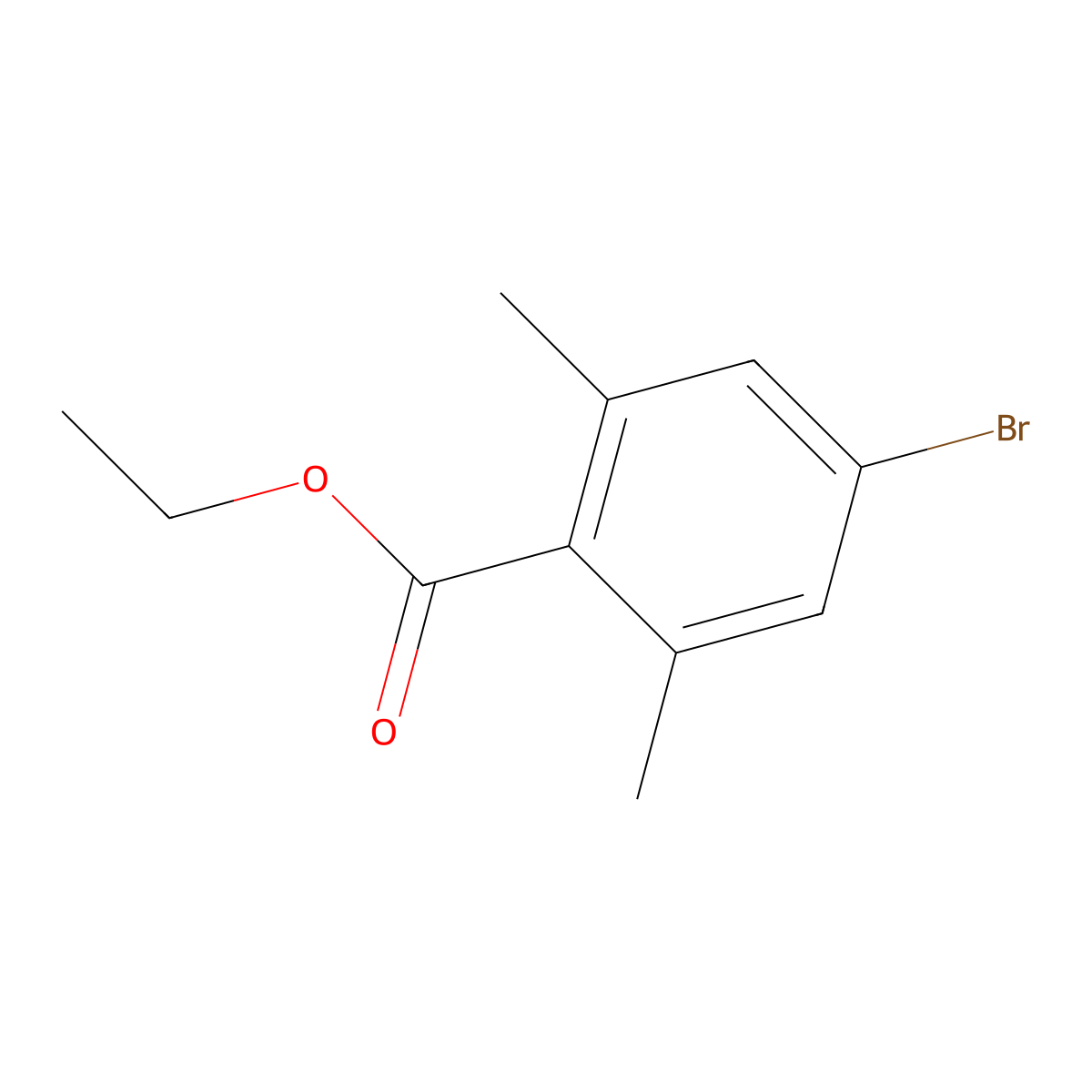 Ethyl 4-bromo-2,6-dimethylbenzoate molecular structure, CAS 1807169-47-6