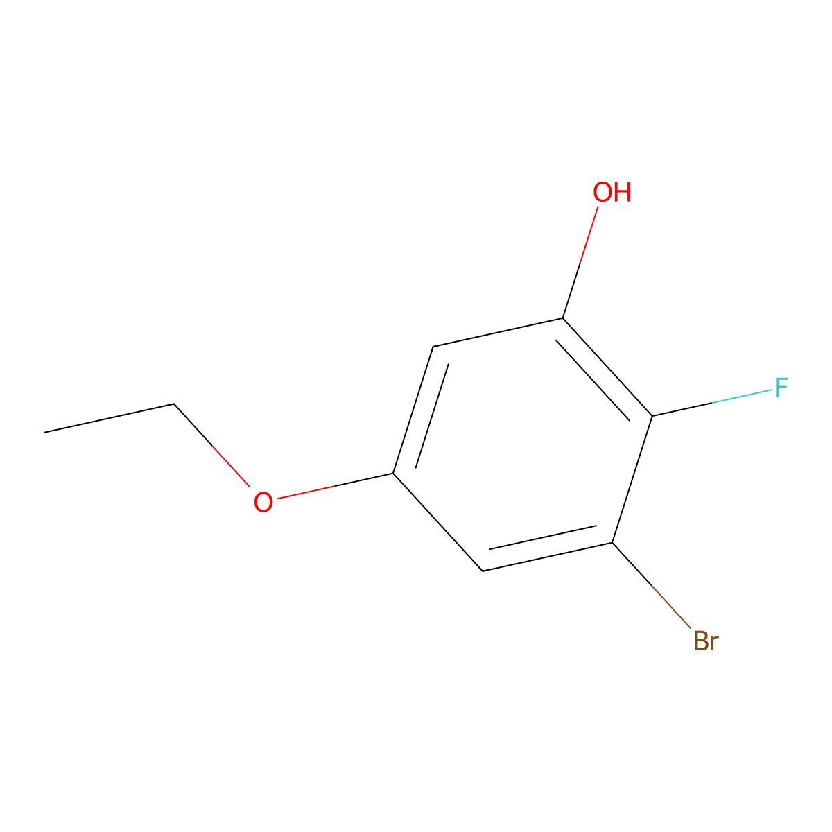 3-Bromo-5-ethoxy-2-fluorophenol molecular structure, CAS 1807170-02-0