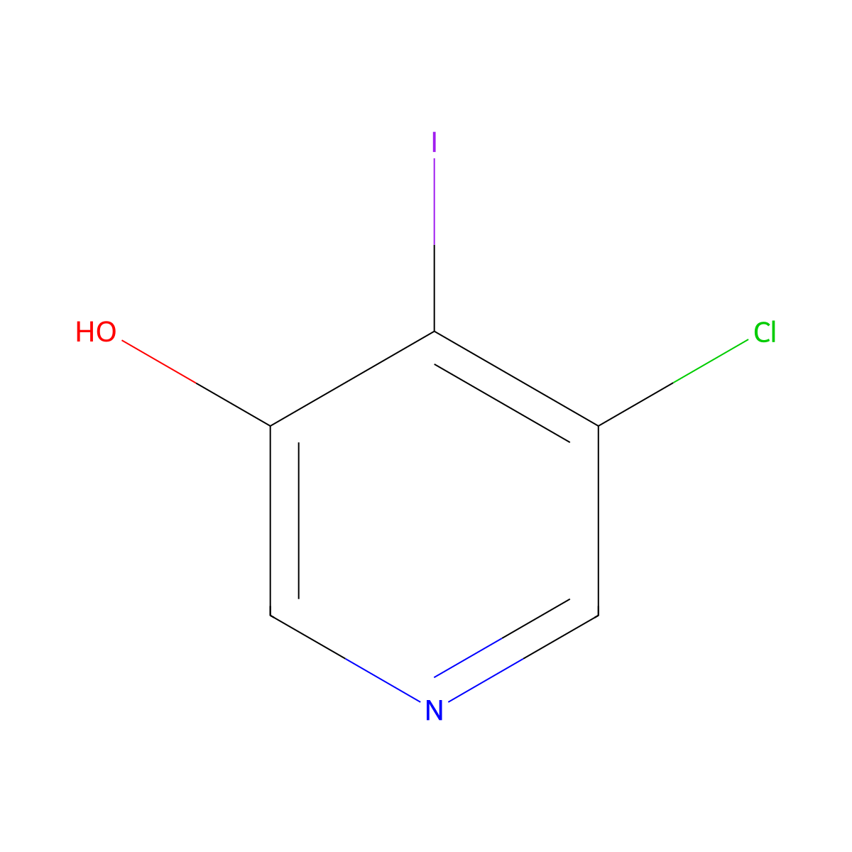 5-Chloro-4-iodopyridin-3-ol molecular structure, CAS 1807171-86-3