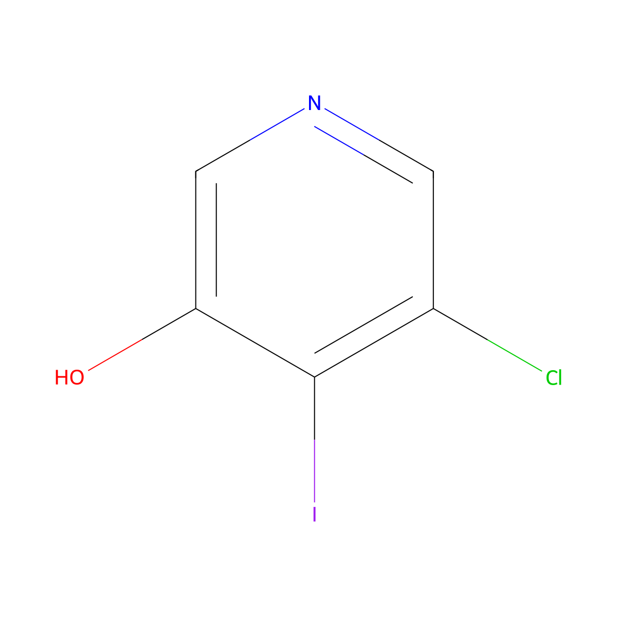 5-Chloro-4-iodopyridin-3-ol molecular structure, CAS 1807171-86-3