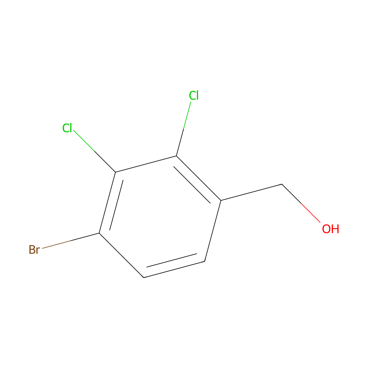 (4-Bromo-2,3-dichlorophenyl)methanol molecular structure, CAS 1807172-03-7