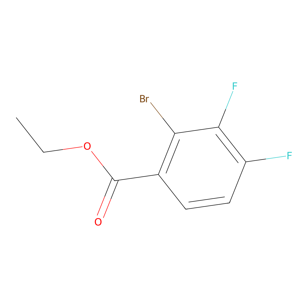 Ethyl 2-bromo-3,4-difluorobenzoate molecular structure, CAS 1807172-17-3