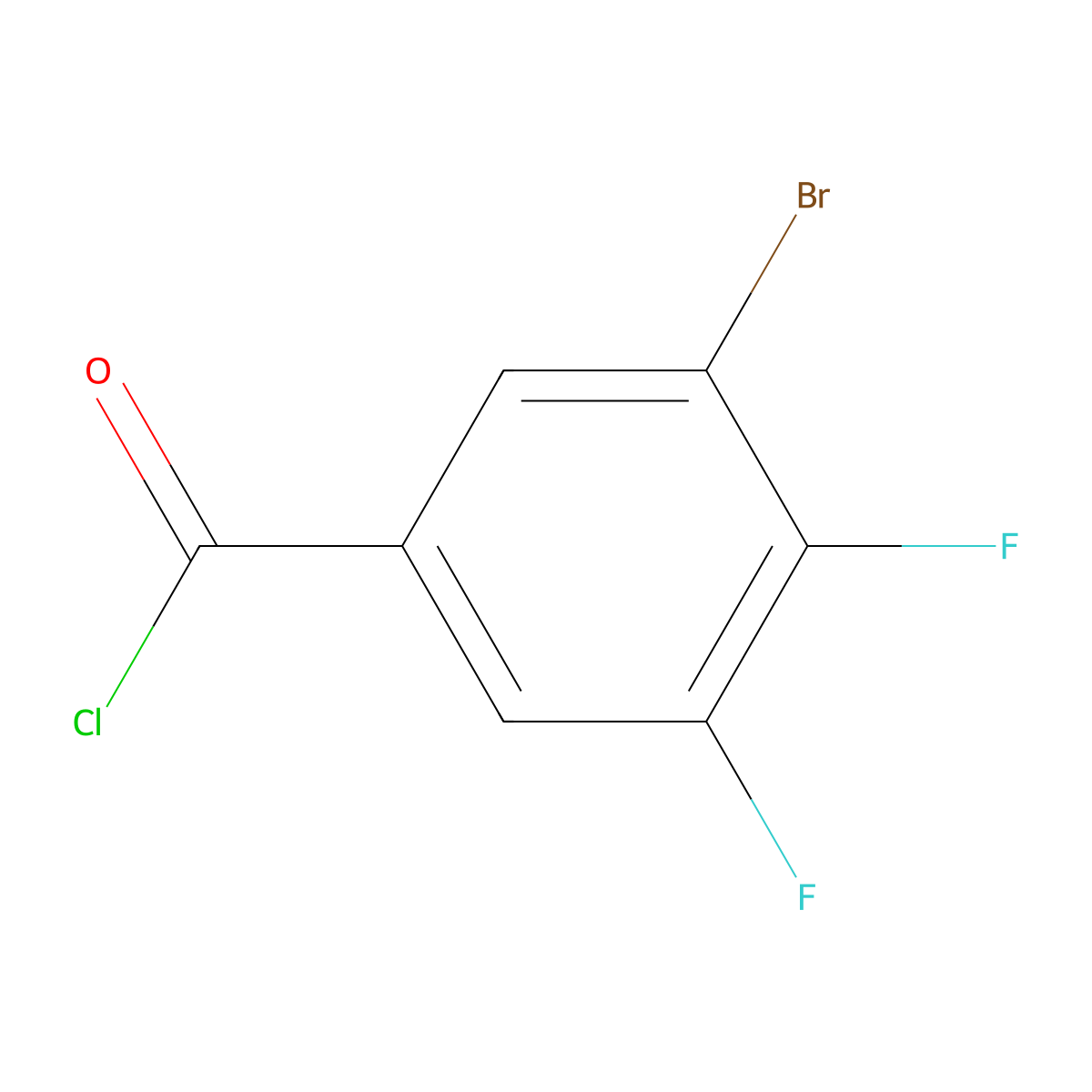 3-Bromo-4,5-difluorobenzoyl chloride molecular structure, CAS 1807172-24-2